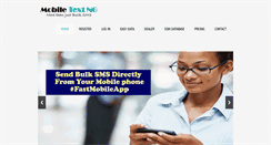 Desktop Screenshot of mobiletextng.com